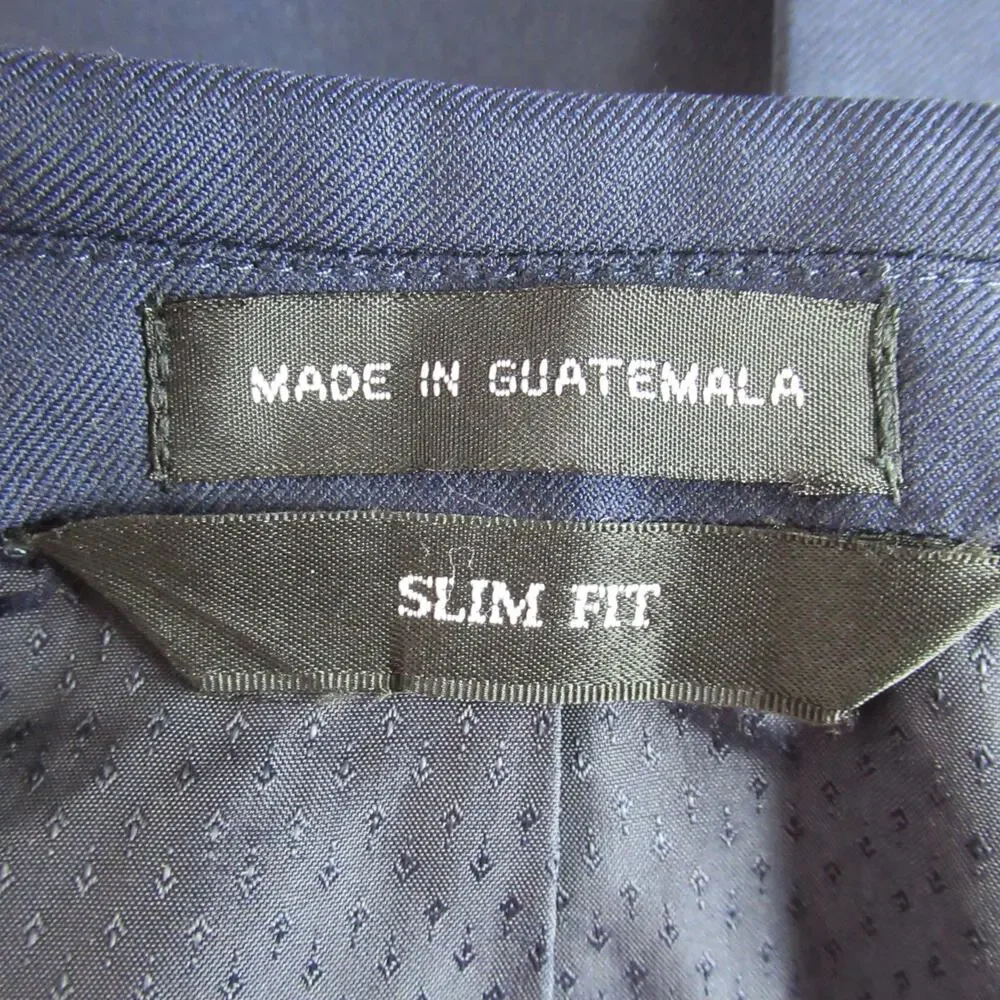 IKE Evening Tuxedos Suit Jacket Mens 35 R Blue Super 120s Single Breasted Formal